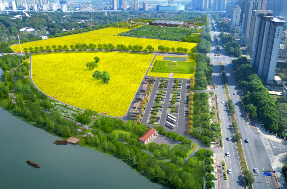 南昌市政建設集團有限公司承建南昌市西湖區(qū)九洲公園稻香園及植物園建設項目破土動工